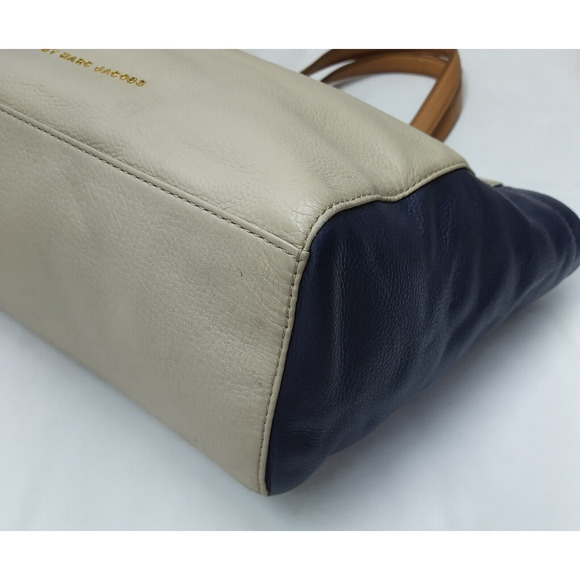 Marc By Marc Jacobs Ivory Pebbled Leather Double Handle Tote Shoulder Bag - Picture 15 of 15